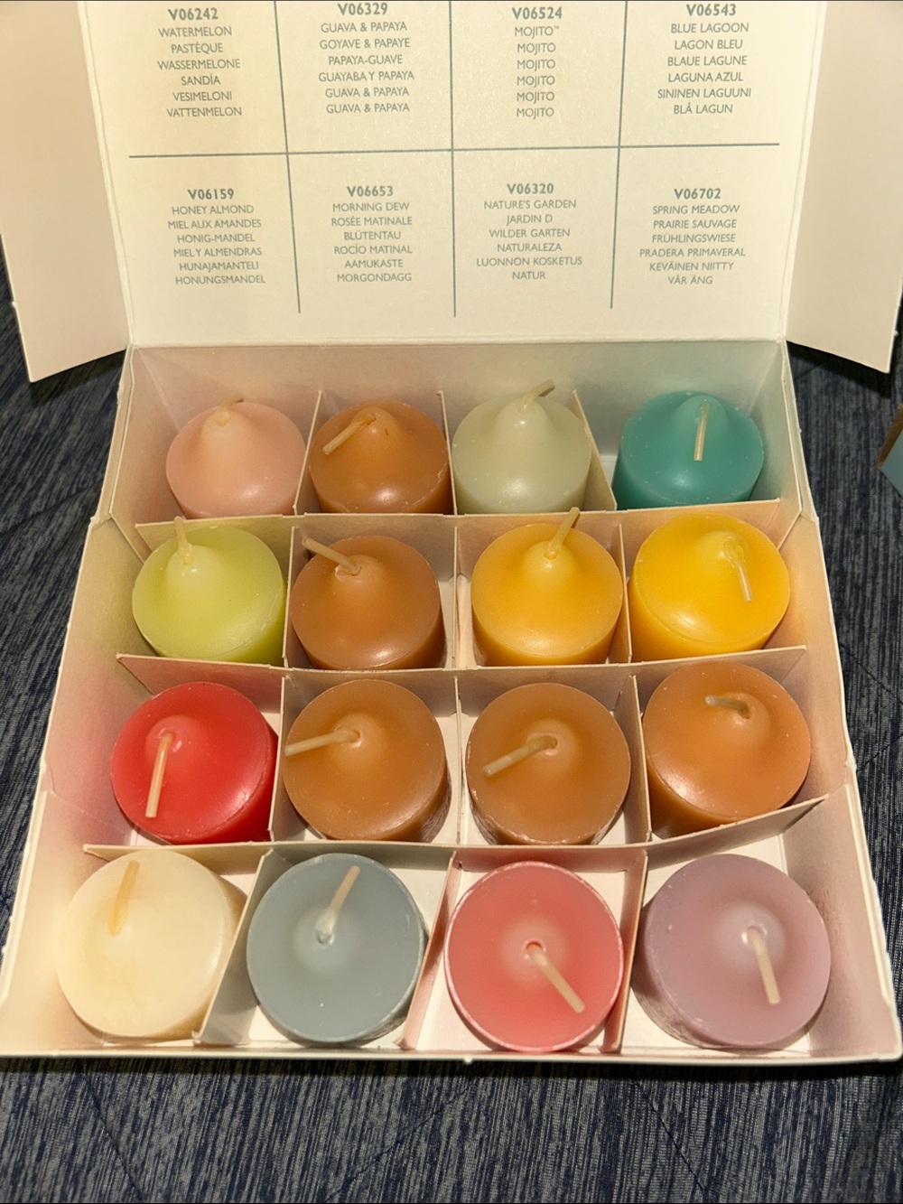 New PartyLite Assorted Color Votive Candle Set - Multi-scented
